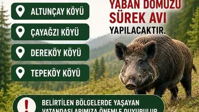 Akçakoca’da pazar günü alarm verildi: Dört köyde sürek avı başlıyor