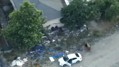 Esenyurt’ta dronlu takip: Metruk binadan çıkan şüphelilere suçüstü