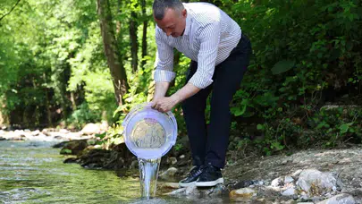 Kocaeli’nin dereleri yeniden canlanıyor: 50 bin alabalık doğaya salındı