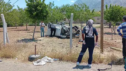 Elazığ yolunda korkutan kaza: Direksiyon başındaki sürücü kontrolü kaybetti