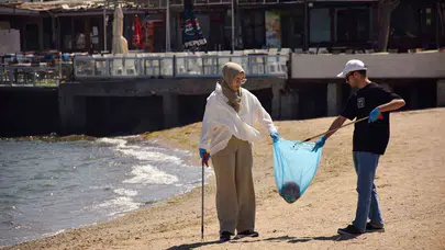 Mudanya'da sanat ve çevre buluşması: Özel öğrencilerin dokunuşuyla sahil şeridi yeniden hayat buldu