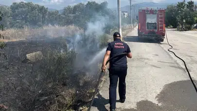 Arsuz'da korkutan alevler: Felaketin eşiğinden dönüldü