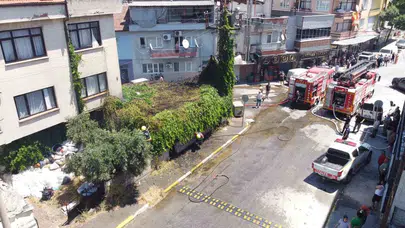Alevler mahalleyi ayağa kaldırdı: Bahçedeki çardak küle döndü