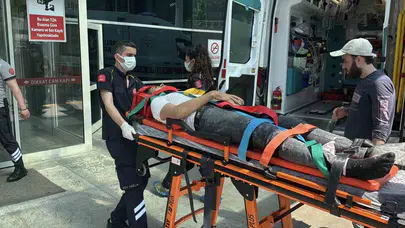 Karabük’te korku dolu anlar: 4. kattan düşen işçi ölümden döndü