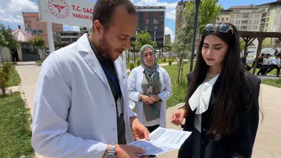 Yüksekova’da nefes aldıran kampanya: Sağlıkçılar sahaya indi, sigaraya karşı "dur" dedi