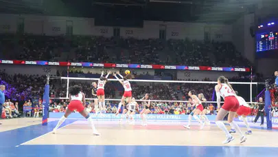 A Millî Kadın Voleybol Takımı, Belçika'yı 3-0 mağlup etti