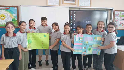 Geleceğin çevrecileri Manisa’dan yetişiyor: Okul bahçesini tertemiz yaptılar