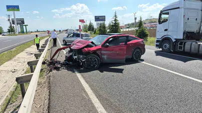 Ankara-Eskişehir yolunda korkutan kaza: Şarampole uçan araçtan mucizevi kurtuluş