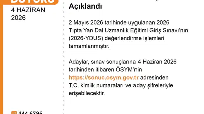 Tıpta uzmanlık yolunda kritik viraj dönüldü: YDUS sonuçları erişime açıldı