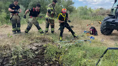 Kuyunun derinliklerinde ölümle burun buruna geldi: İtfaiye ekipleri seferber oldu