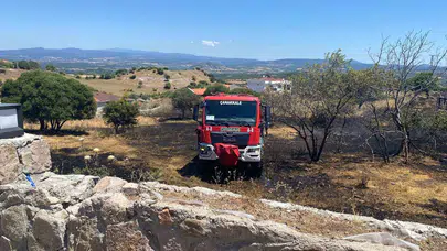 Ayvacık’ta korkutan alevler: Köy halkı büyük bir felaketin eşiğinden döndü