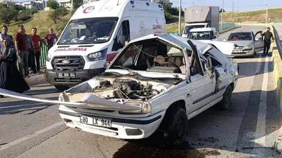 Adıyaman’da korkutan kaza: Direksiyon hakimiyetini kaybetti, araç hurdaya döndü