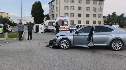 Iğdır’da trafik kâbusu: Vali Konağı Yolu’nda iki araç birbirine girdi
