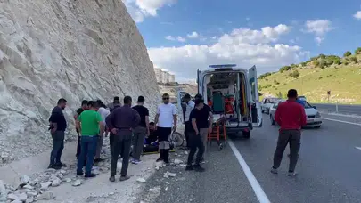 Besni yolunda motosiklet dehşeti: Direksiyon hakimiyetini kaybetti, metrelerce sürüklendi