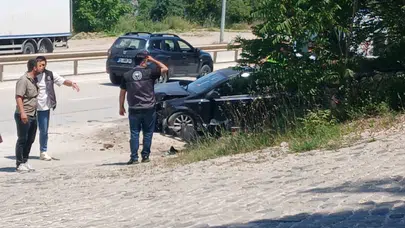 Bilecik’te korkutan kaza: Kent Ormanı girişinde direksiyon hakimiyetini kaybetti