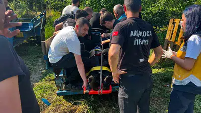 Düzce’de traktör kazası: Ekipler yaralıya ulaşmak için seferber oldu