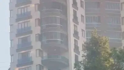 Rize’de korku dolu anlar: 7. kattaki daire alevlere teslim oldu