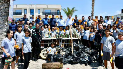 Mersin’de çevre seferberliği: Taşucu sahili tertemiz oldu