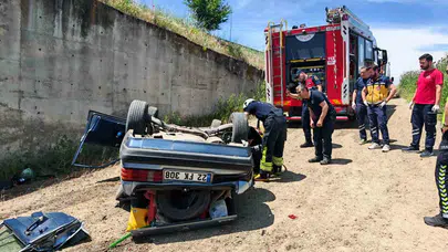 Direksiyon hakimiyetini kaybetti, 3 metrelik boşluğa çakıldı: Tekirdağ'dan acı haber