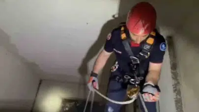 Karamürsel'de apartman boşluğunda can pazarı: İtfaiye ekipleri minik martıyı böyle kurtardı