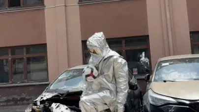 Alev savaşçılarından ay-yıldızlı ekibe tam destek: 20 kiloluk kıyafetlerle moral verdiler