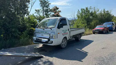 Zonguldak'ta dehşet anları: Kontrolden çıkan kamyonet tarım aracını biçti