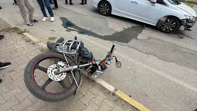 Muş'ta korkutan kaza: Motosikletli iki genç hastanelik oldu