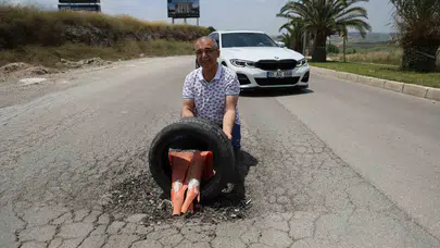 TOKİ konutlarına giden yolda isyan: Lastik ve dubalarla önlem aldılar