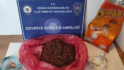 Cips paketinden zehir çıktı: Keşan polisi şüpheliyi suçüstü yakaladı