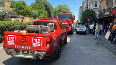 Efeler'de korkutan anlar: Kafe alevlerin eşiğinden döndü