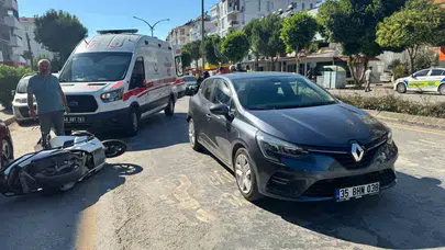 Yaya yol verdi, otomobil arkadan biçti: Ortaca'da kaza ucuz atlatıldı
