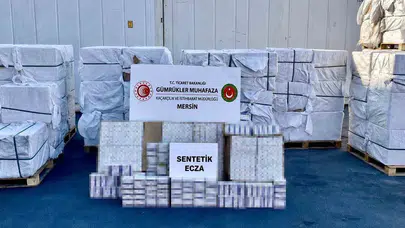Mersin Limanında havlu kılıflı dev vurgun: Milyarlarca liralık kaçak ilaç yakalandı
