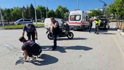 Kütahya'da trafik kazası: Elektrikli bisiklet sürücüsü hastanelik oldu