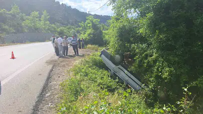 Faciadan dönüldü: Çarpışmayı önlemek isterken şarampole uçtu