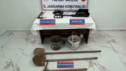 Define avcılarına jandarma baskını: Tarihi eser hayali kuran 7 kişi suçüstü yakalandı