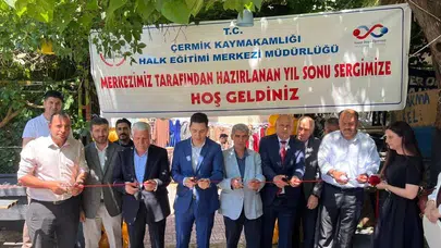 Çermik’te hünerli eller görücüye çıktı: Bir yıllık emeğin sanata dönüştüğü anlar