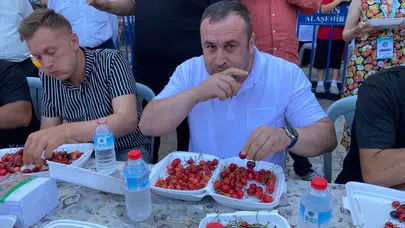 İki gramla gelen şampiyonluk: Kiraz festivalinde nefes kesen final