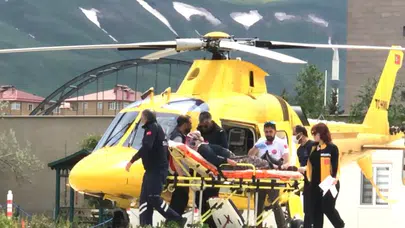 Erzurum'da gökyüzünde hayat mücadelesi: 56 yaşındaki hasta için seferberlik