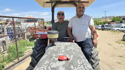 17 yıllık hasret bitti: Çalınan traktörün izi akü sayesinde bulundu
