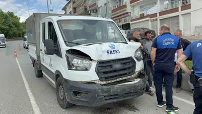 Samsun'da trafik kazası: Zabıta memurunun aracına arkadan çarptı