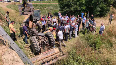 Traktörün altında can pazarı: Muhtarın hamlesi hayat kurtardı