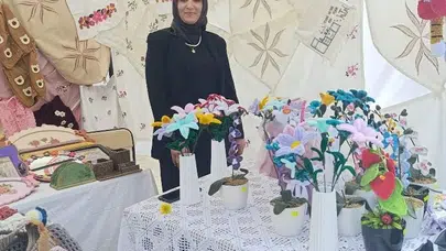 Diyadin’de el emeği göz nuru eserler görücüye çıktı: Bir yılın özeti sergide buluştu