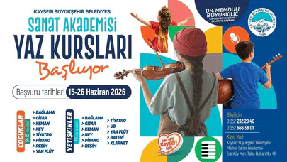 Kayseri’de sanat dolu bir yaz: Konservatuar kapılarını yetenekli ellere açıyor