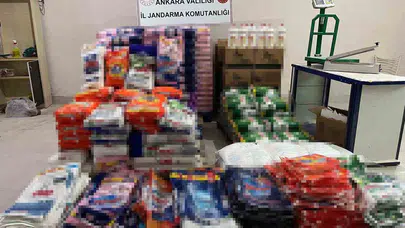 Başkentte deterjan tezgahı jandarmaya takıldı: Milyonluk vurgun önlendi
