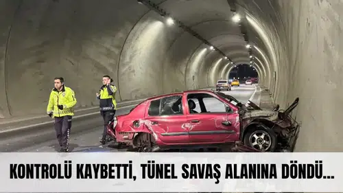 Kontrolü kaybetti, tünel savaş alanına döndü... O anlar kamerada!