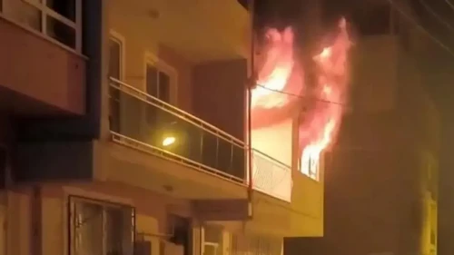 Manisa'da korku dolu anlar: Turgutlu’da ev alevlere teslim!