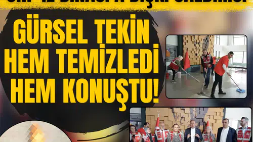 CHP İl Binası'a dışkı saldırısı: Gürsel Tekin hem temizledi hem konuştu!