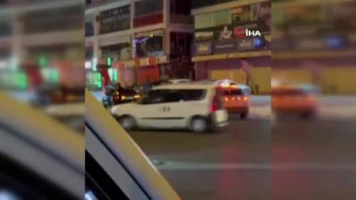 Havaya ateş açtı, polisi görünce çılgına döndü! O anlar kameraya yansıdı...