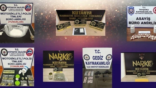 Suçlulara geçit yok! Kütahya’da zehir tacirlerine ağır darbe...