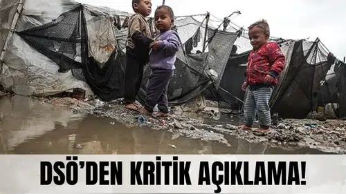 DSÖ’den Gazze için acil uyarı: Gazze’de barınma ve sağlık koşulları alarm veriyor!